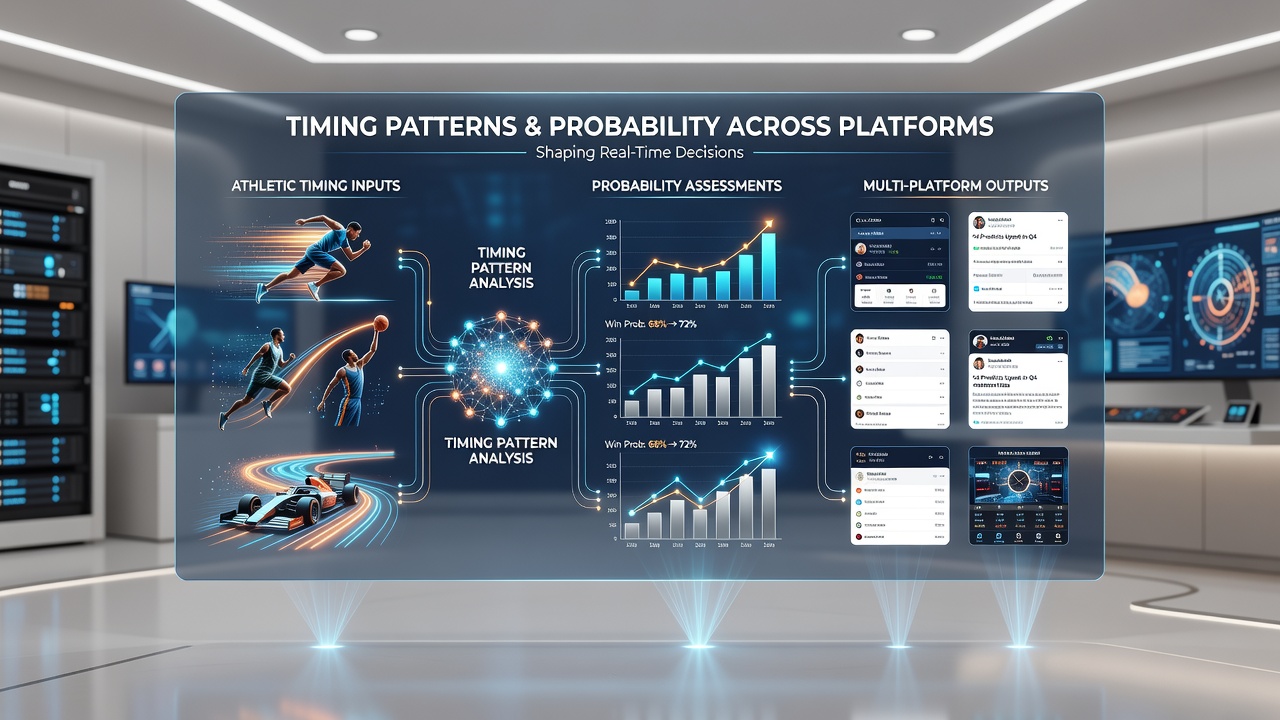 Data visualization of timing effects on probability assessments in multi-platform sports betting environments